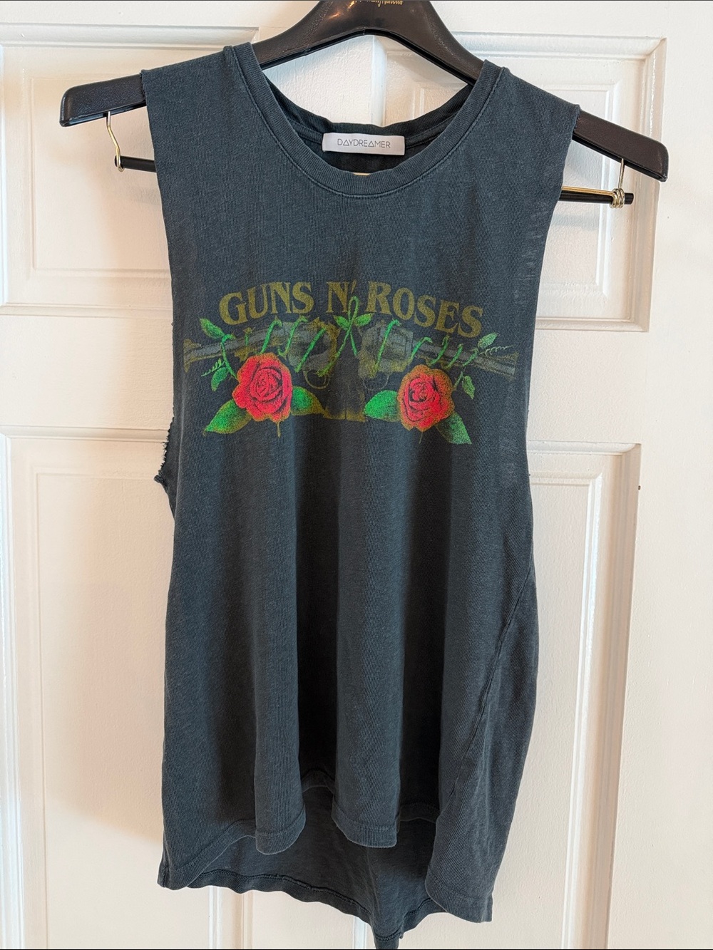 Daydreamer LA Guns N' Roses Hemp Muscle Tank Top - Vintage Charcoal Size S